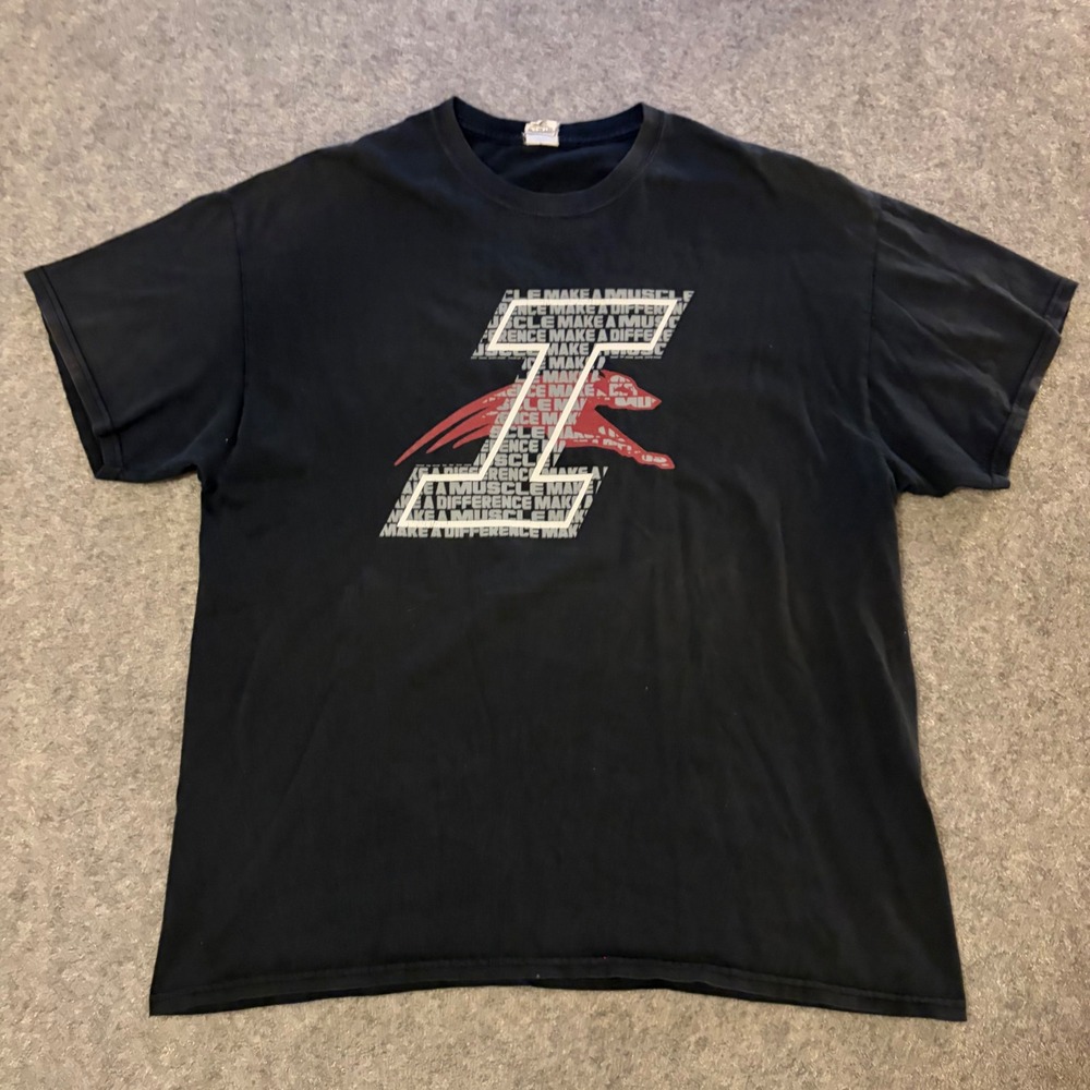 Gildan MDA Team Liam Baseball‎ Graphic T-Shirt Mens XL Black Short Sleeve Tee